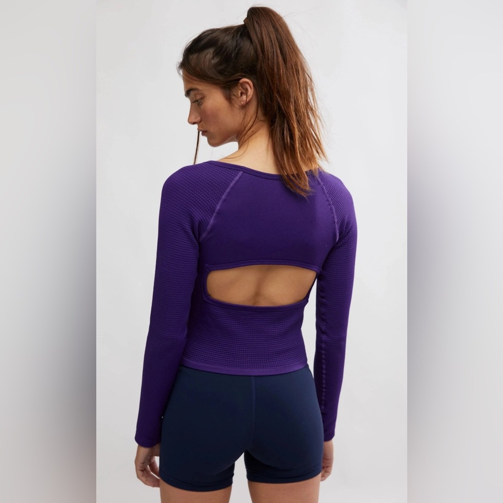 Free People Purple Bail Out Layer Top xs